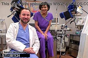 jackie banes caught spreading for backstage pounding frenzy