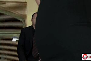 dominica fox bends for group anal pounding from two men with blowjob cumshots