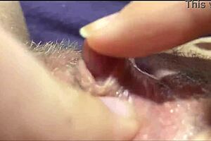 huge clit pulses wildly to orgasm in intimate closeup