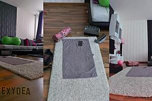 multi cam glimpse of smooth naked gym routine unfolds sensually