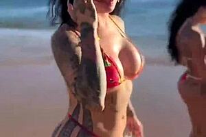 Busty Besties Danae Marie Lacey Jane Outdoor Blowjob Date Tease