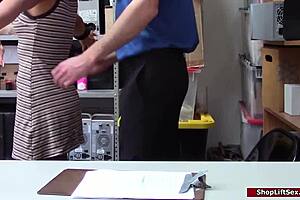 petite ebony shoplifter caught bent over fucked interracial