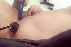 Teasing Inflatable Plug Stretches to Squirting Bliss