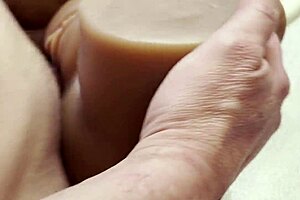 POV Tantaly sex doll fuck with cock sleeves ends in cum on ass! 🔥🍑💦