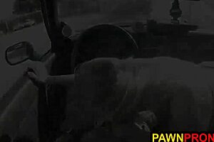 bimbo pawns ugly car bends over fierce pussy fuck in shop