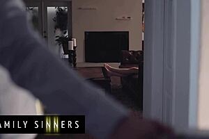 Bent-over hot-headed babe pounded by monster cock doggystyle