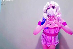 maddy diamond stuffs fat ass with sweets in solo trans toy promo