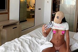 drone spies latina babe's topless selfies leading to wild outdoor fun