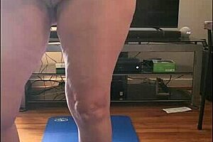i flash my big natural tits and wet pussy during sexy naked yoga