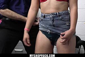 Shoplifters Obey LP Officer Commands In Hardcore Office Threesome