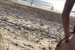 outdoor public milf sneaks up grabs my cock for surprise handjob blowjob creampie