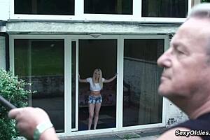 Horny busty 18+ teen gets fucked hard by experienced old man