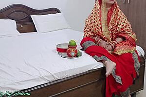 Desi Indian dirty talk fuck explodes on Karwa Chauth special!