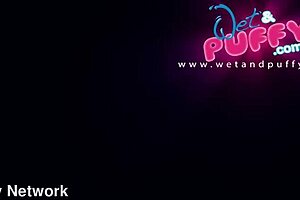 vicky love twerks her BIG PUSSY lips in heels miniskirt wet toy play