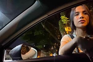 deepthroating stranger's monster cock in public car!!