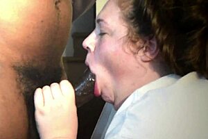 Thick Ass Babe Delivers Sloppy Deepthroat Blowjob Monster Cock