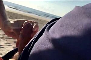 outdoor public milf sneaks up grabs my cock for surprise handjob blowjob creampie