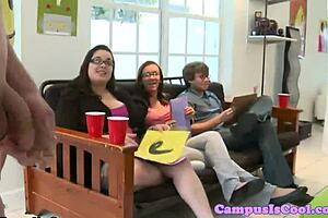 sweet college coeds moan in dorm missionary homemade group sex tape