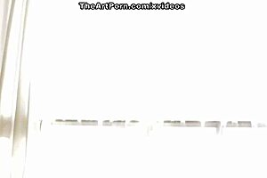 Blonde Bombshell Delivers Intense Blowjob and Facial in Lingerie