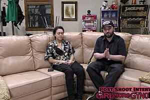 Hey neighbor this is my first gyno exam Mara Luv spreads wide