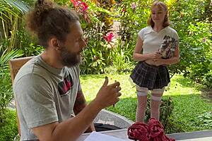 you're tied up babe now devour my throbbing boner deep