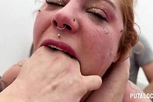 putalocura milf angie babydoll deepthroat trio with SLAPS and cum