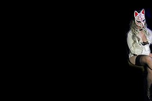 7 busty milf chokes deep on monster dildo in golden boy cosplay