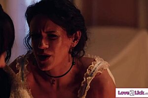 Busty Milf Spirit Devours Wet Pussy in Steamy Lesbian Licking Frenzy