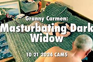 12 Fat Granny Carmen Toys Her Big Tits In Homemade Masturbation