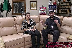 Hey neighbor this is my first gyno exam Mara Luv spreads wide