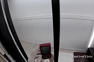 nurse blaire celeste in latex gloves handcuffs patient pov for shaved pussy riding spanking toys humiliation hospital backstage