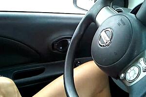 I'm fingering myself in the car while driving!