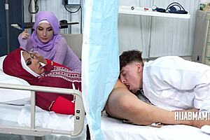 Haram Doctor Creampies Big Tits Arab Wife in Hijab Fertility Check
