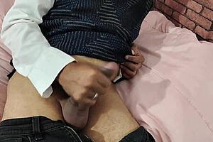 tall brazilian milf with big tits forces cock into her wet pussy after catch