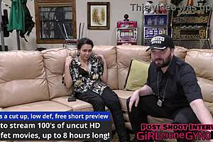 Hey neighbor this is my first gyno exam Mara Luv spreads wide