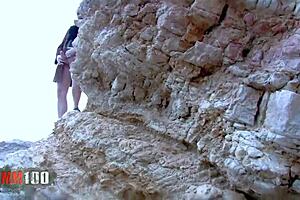 Skinny Sonia Lion Ass Pounded Fiercely Beachside