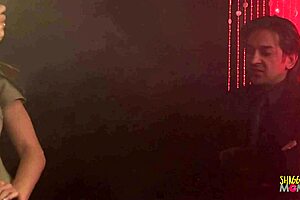 A Blonde Milf with Big Boobs Pole Dances Then Gets Hard Fucked and Facialed