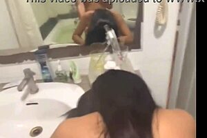 Steamy Myanmar couple indulges in passionate bathroom sex session