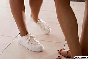 Hey, Latin and Asian sorority girls dive into hot 69 oral licking each other's shaved pussies passionately!