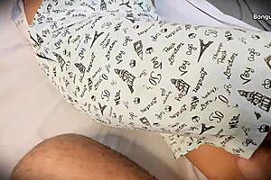 Big Tits Roommate Alone at Dorm Gets Surprise Creampie from Friend