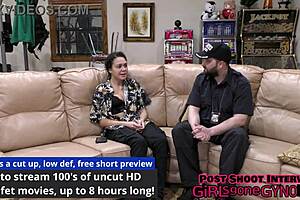 Hey neighbor this is my first gyno exam Mara Luv spreads wide