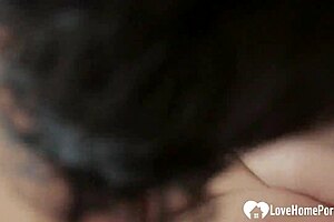 Sexy Brunette Babe Devours His Huge Cock Nonstop