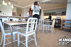 Elevator Slut Met and Fucked Hard by Big Black Cock Minutes Later