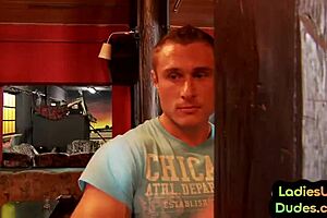 Femdom Babes Thrill with Bottle Insertion Pegging into Guy's Tight Asshole