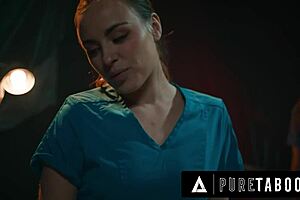 pure taboo three titted demon ashley lane breastfeeds nurse anna claire clouds in creepy 3way