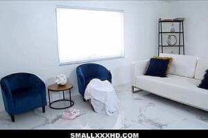 Khloe Kapri squirts wildly as jock ethan pounds her nerdy shaved teen pussy pov