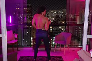 wife dances sexy then fucks wild in lingerie