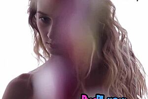 Beautiful Petite Curly Big Tits Ukrainian MILF Model Poses Seductively