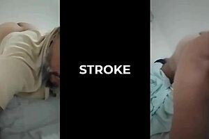 Huge Creamy Cumshot Erupts in Extreme Close-Up Bedroom Stroke Session