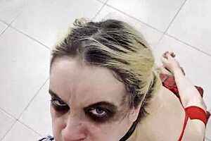 blindfolded squirting girlfriend dominated roughly with anal in kitchen